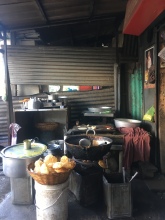 Ontbijt plaats in Siliguri.