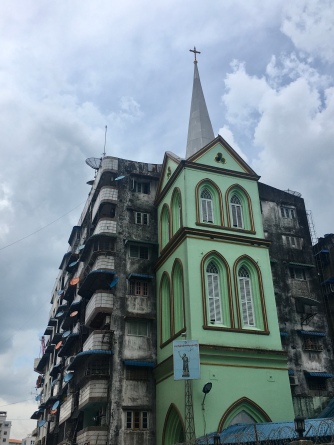 Kerk in Yangon.